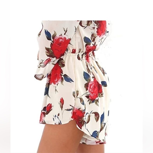 Floral romper playsuit jumpsuit - Picture 3 of 9